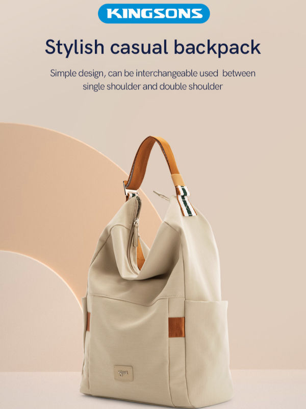 Polyester Hobo shoulder bags Stylish school backpacks for girl removable shoulder straps lady bags supplier