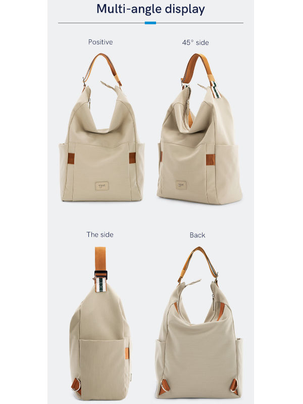 Polyester Hobo shoulder bags Stylish school backpacks for girl removable shoulder straps lady bags supplier
