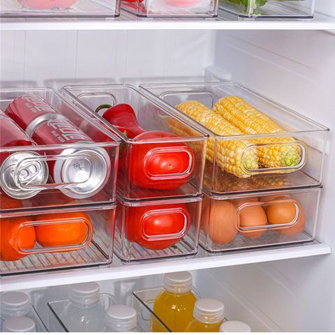 Refrigerator Food Storage Drawer Containers Platic Transparent Large Fruit  Storage Box Organizer Dust-proof Drain Kitchen Items - Bottles,jars & Boxes  - AliExpress
