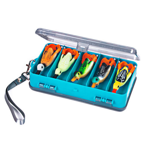 1 Set Pocket Size Tackle Box Beads Hooks ABS Plastic Small Fishing