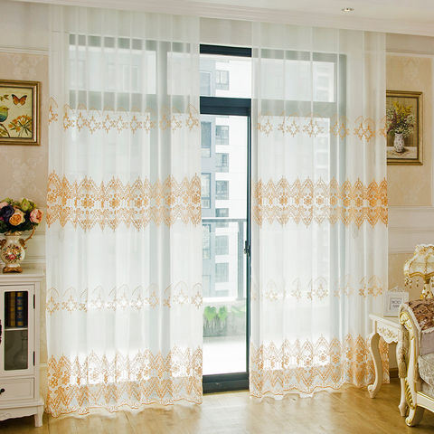Modern Luxury Embroidered Sheer Curtains for Living Room Bedroom Kitchen -  China Ready Made Curtain and Windows Curtain price