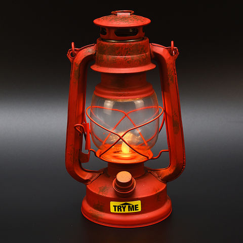 Lampe de poche Vintage LED Métal rouge