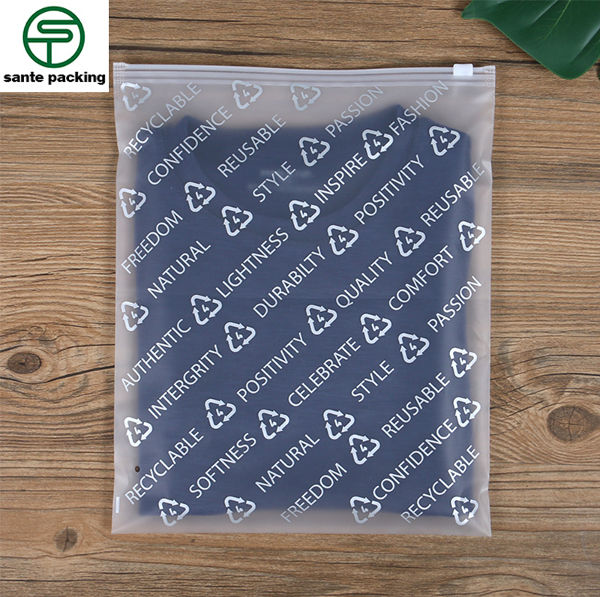 High Quality Factory Price Colored Waterproof Custom Logo Frosted Poly  Decorative Baby Clothes Zip lock Bags - Qingdao Sante Packing Co., Ltd.