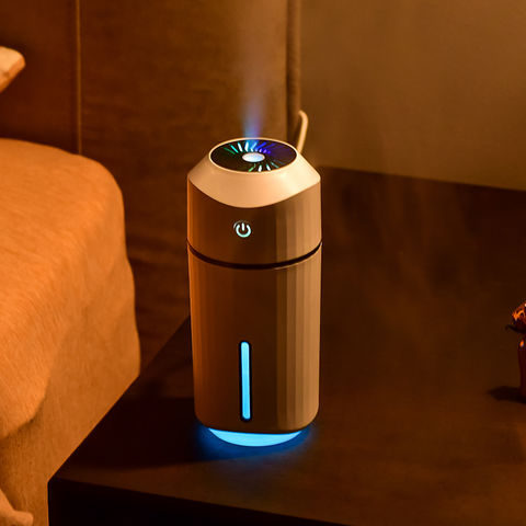 humidificador USB portátil de 200 ml con 7 colores LED que cambian de luz  para el dormitorio del bebé, escritorio de la oficina en el hogar, viaje en  automóvil, apagado automático