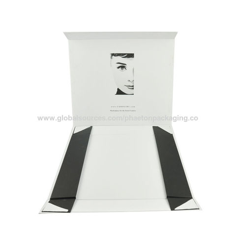Source Factory Custom Luxury Cardboard Gift Packaging Black Ribbons Large  Paper Round Hat Box on m.