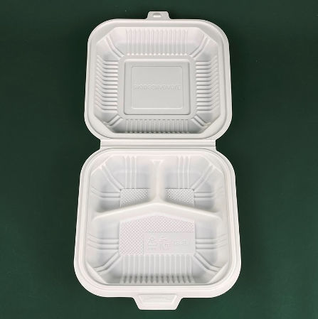 Disposable Degradable Cornstarch Irregular Four Compartment Food Containers