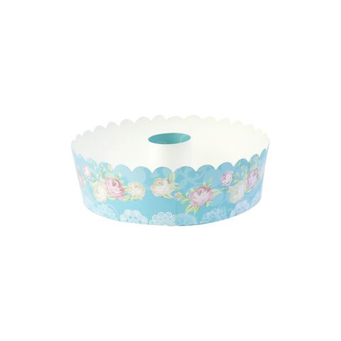 Caja de taza de postre para pastel de hornear, molde comestible, polka, rayas, flora, impresión colorida