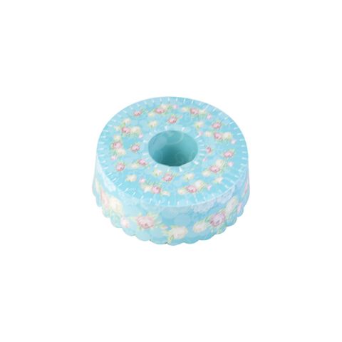 Caja de taza de postre para pastel de hornear, molde comestible, polka, rayas, flora, impresión colorida