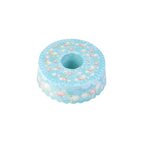 Caja de taza de postre para pastel de hornear, molde comestible, polka, rayas, flora, impresión colorida