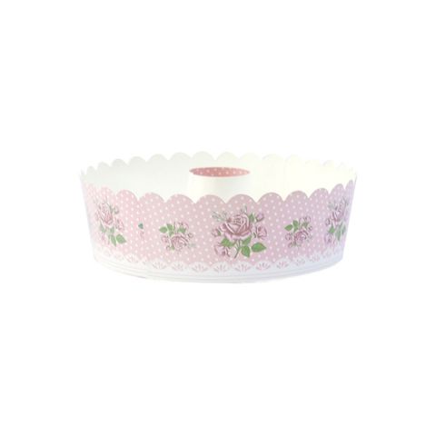 Caja de taza de postre para pastel de hornear, molde comestible, polka, rayas, flora, impresión colorida