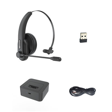 Auriculares inalámbricos con micrófono USB, centro de llamadas USB  Auriculares inalámbricos para cen VoborMX