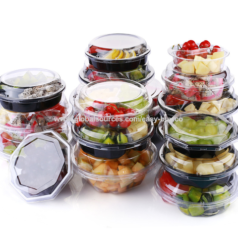 Recyclable Plastic Salad Dry Fruit Packing Containers Box Wholesale