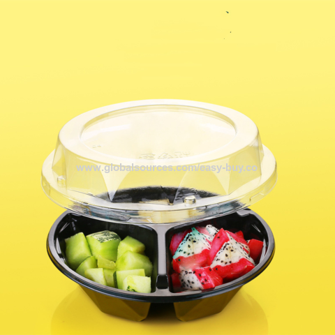 Recyclable Plastic Salad Dry Fruit Packing Containers Box Wholesale