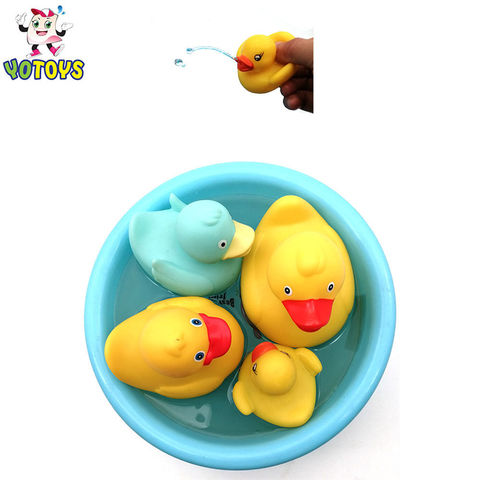 Patos de goma para chorros de agua (1 pato surtido) Divertidos niños  pequeños para bañera de bebé juguete de piscina Juguete de 3 pulgadas de  patos de