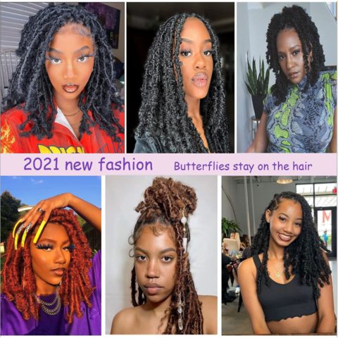 Buy China Wholesale Butterfly Locs Crochet Hair 12 Inch 5 Packs