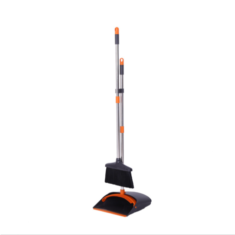 Broom and Dustpan Set for Home, Long Handle Upright Standing Dustpan and  Broom Combo with Cleaning Teeth for Indoor Outdoor - China Broomsticks and  Plastic Broom price