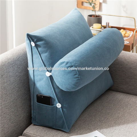 Super Soft Home Bedroom Triangle Bedside Filling Cushion Removable Washable  Sofa Bed Back Support Tatami Pillow Lumbar Backrest