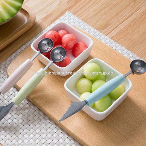 Melon Baller Scoop Cooking Scoop Stainless Steel Ice Cream Scoop Fruit  Carving Cutter Knife for DIY Cutting and Scooping Fruit Vegetable Ice Cream  