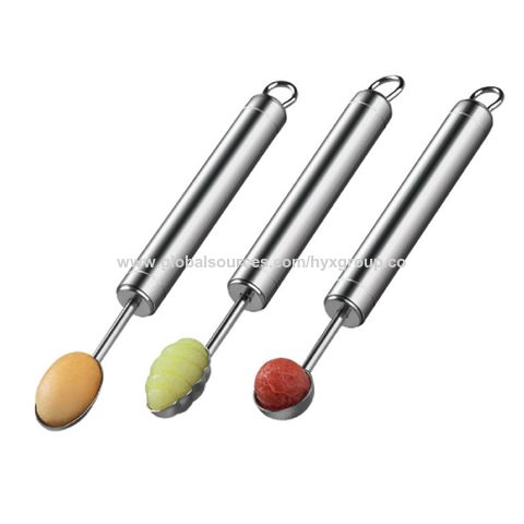 Stainless Steel Kitchen Gadgets Fruit Melon Baller with Plastic Handle -  China Fruit Dishs and Ice Cream Scooper price