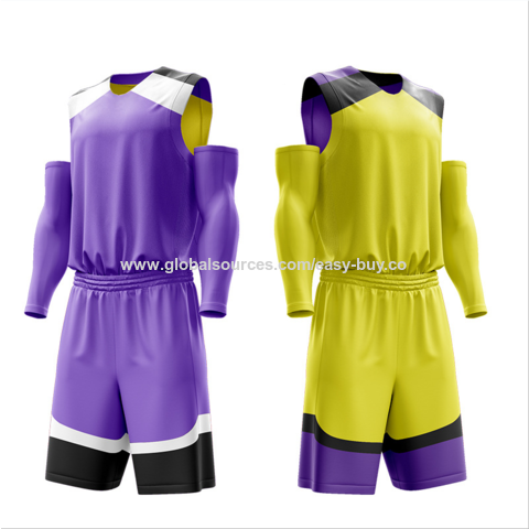 Source Custom Sublimation Basketball Jersey Best Design Purple Mesh Team Basketball  Jersey on m.