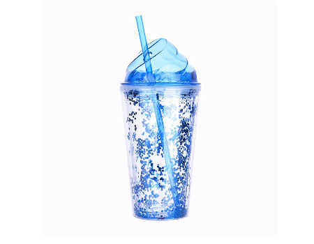 Buy Wholesale China Plastic Double Wall Tumbler Promotional Christmas  Double-layer Creative Glitter Cup With Straw Lids & Plastic Double Wall  Tumbler at USD 2.62