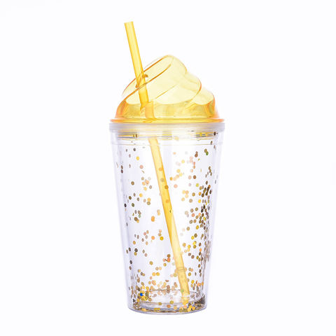 Buy Wholesale China Plastic Double Wall Tumbler Promotional Christmas  Double-layer Creative Glitter Cup With Straw Lids & Plastic Double Wall  Tumbler at USD 2.62