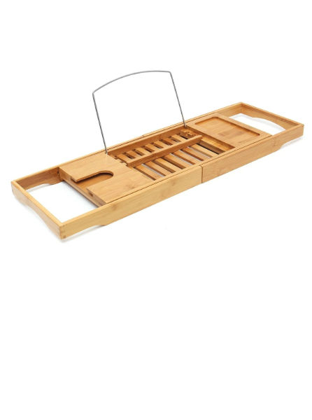 Expandable Non-Slip Bamboo Bathtub Tray Bathroom Rack - China