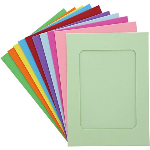 Paper Photo Frames,  Cardboard Picture Hanging Kit, With Wooden