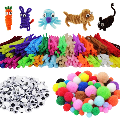 Buy Wholesale China Custom Assorted Pom Poms And Pipe Cleaners Diy Sets Art  And Craft Supplies For Kids & Crafts For Kids To Make at USD 1.9