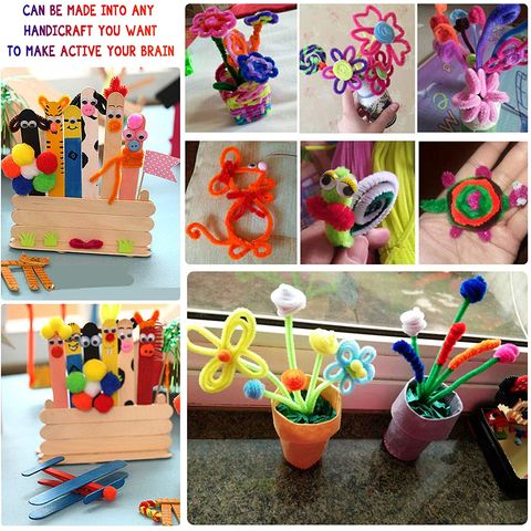 Buy Wholesale China Custom Assorted Pom Poms And Pipe Cleaners Diy