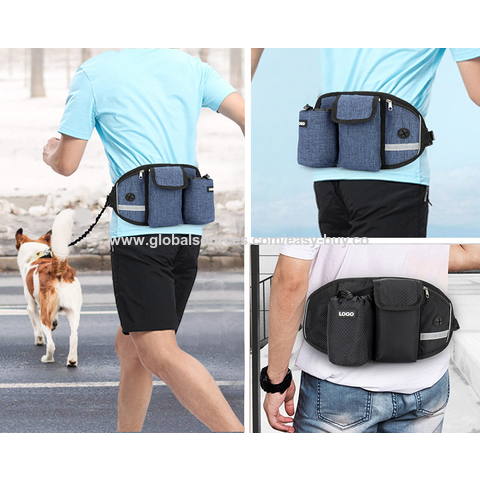 Running Waist Bag With Traction Rope, Outdoor Sports Portable Waist Bag  With Dog Walking Traction Belt