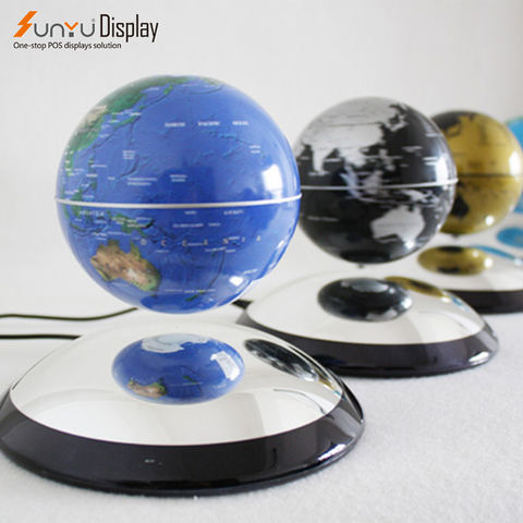 7 Days Discount Floating Rotating 3d World Globe Desktop Ornament