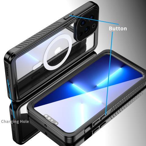  Funda impermeable para Huawei P30 Pro, protector de pantalla  integrado de 360° de cuerpo completo a prueba de polvo, a prueba de golpes,  funda impermeable para Huawei P30 Pro (negro) 