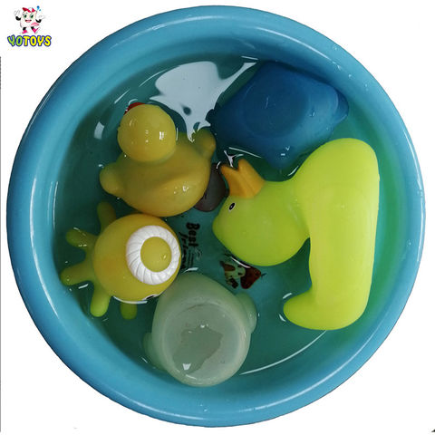 Bathtub Toy Set Plastic Color Changing Bath Fishing Set Squirt Water Toy