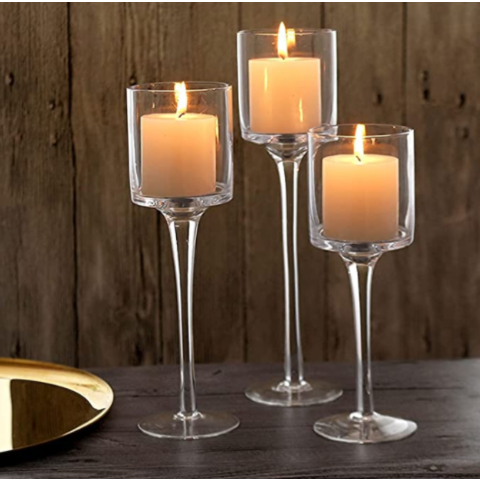 Buy China Wholesale Glass Candle Holder Tea Light Candle Holder,tall  Elegant Ideal For Dining Party Home,3 Pcs & Glass Candle Holder $4.03