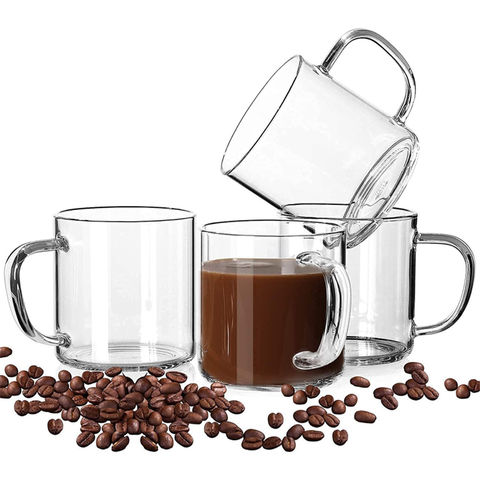 4pcs Glass Coffee Cups Set, 8 Oz Double Wall Insulated Glass Mugs Set With  Handle, Perfect For Espresso, Latte, Cappuccino, Mocha And Tea