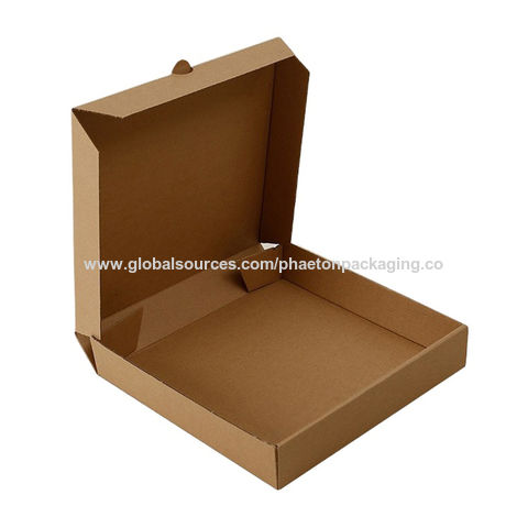 Custom Logo Printed on Top White Pizza Boxes 50pcs Corrugated Take Out Cardboard Delivery Pizza Boxes