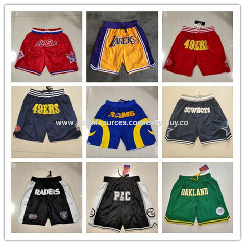 Nba Heat Black Shorts Embroidered Vintage Sports Training Shorts Basketball  Shorts