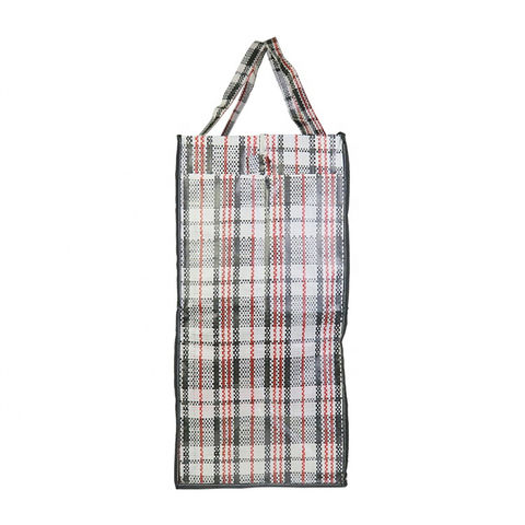 jumbo plastic checkered storage laundry shopping bags w. zipper