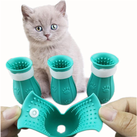  Fanme Anti-Scratch Boots Silicone Cat Shoes Boots