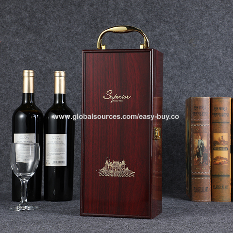 Portable Champaign Red Wine Leather Box Double Bottle Gift Box Wine Bottles  - China Wine Packaging and Wine Box price