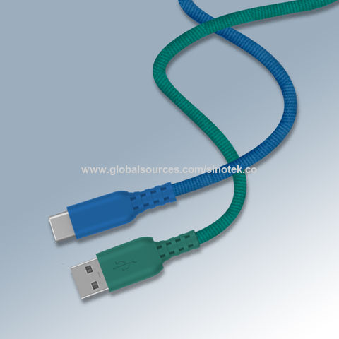 High quality Rainbow Nylon Braided Type C cable USB Data cable
