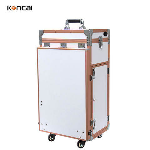 vernis à ongles boîte de rangement beauté roulement maquillage table  station avec 4 tiroirs manucure table trolley valise