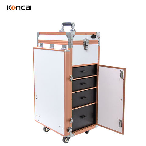 vernis à ongles boîte de rangement beauté roulement maquillage table  station avec 4 tiroirs manucure table trolley valise