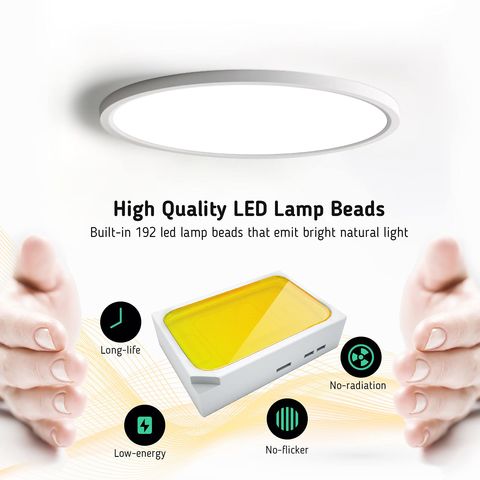 2 Lamparas LED De Techo 24W Moderna Luces Para Sala Baño Cuarto Casa 12  Pulgadas