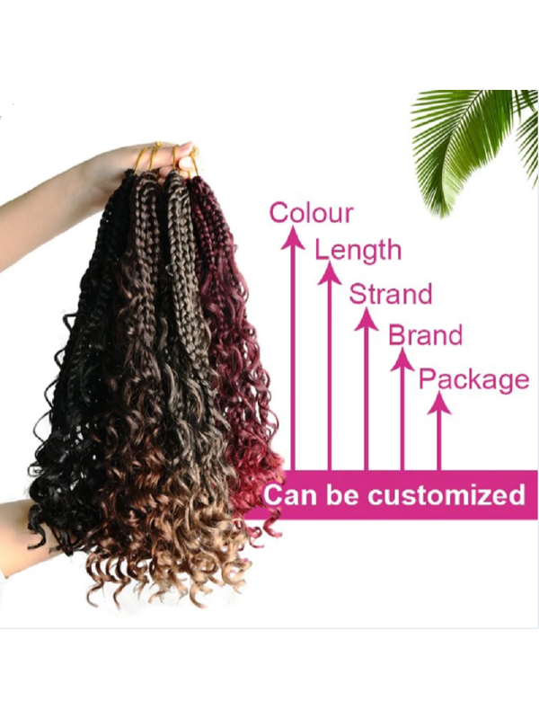 14 18 22 24 Inches Pre-looped Crochet Hair With Curly Ends Goddess Boho Box  Braids Braiding Hair $2.25 - Wholesale China Jumbo Crochet Braids at  factory prices from Xi-Hope Hair Products Co., Ltd.