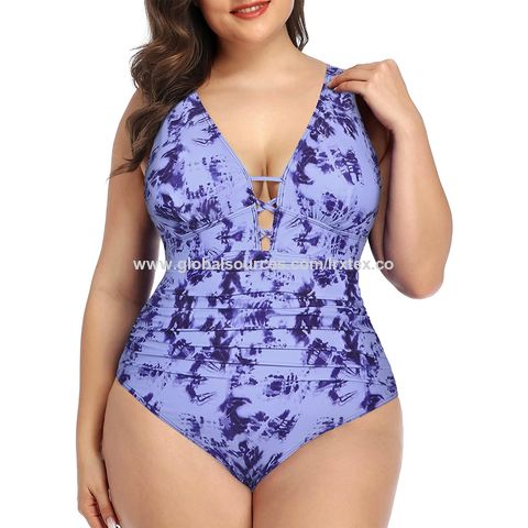 Buy Wholesale China Customized Women Plus Size One Piece Swimsuit Slimming  Bathing Suit Lace Up Plunge V Neck Swimwear & Women's Plus Size Bathing  Suit at USD 3.5