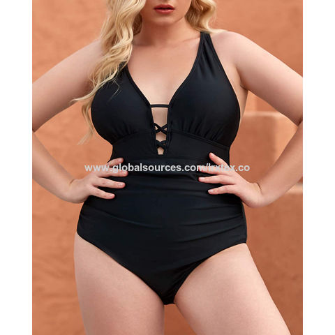 Buy Wholesale China Customized Women Plus Size One Piece Swimsuit