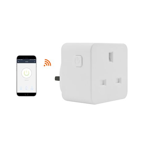 Smart Home WLAN-Stecker mit Messfunktion UK 16A Kompatibel mit Alexa TUYA Google Sprachsteuerung
