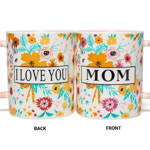 Mothers Day Coffee Mug, Tea Cup, Floral, Flowers - 12oz - Mom Gifts -  Mothers Day